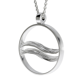 Anhänger Crease Welle Silber 925
