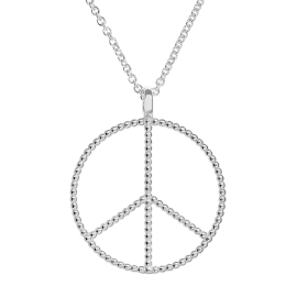Pendant Peace 27 mm dots silver light