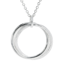 Pendant Strandcores silver light double circles