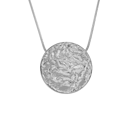 Anhänger Silber Leaves 24 mm rund