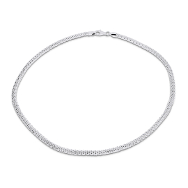 Himbeerkette Silber 5 mm Duchmesser 