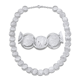 Collier Crease Silber