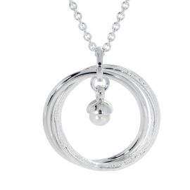 Pendant Strandcores silver light double circles