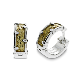Creole Silber Teilvergoldet rund 13 x 4  mm