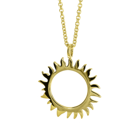 Anhänger 585 Gold Sonne Durchmesser 17 mm