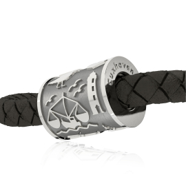 Cuxhaven pendant Tube silver oxidised