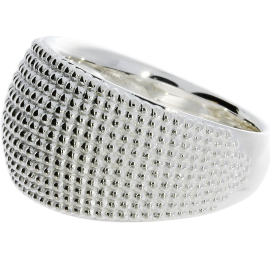Ring Dots convex silver light