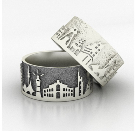 DeutschlandReise Ring Silber hell