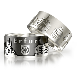 City ring Erfurt silver oxidised