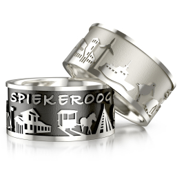 Inselring Spiekeroog Silber oxydiert