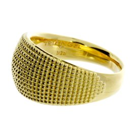 Ring Dots convex silver gold plated