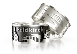 Stadtring Feldkirch Silber vergoldet