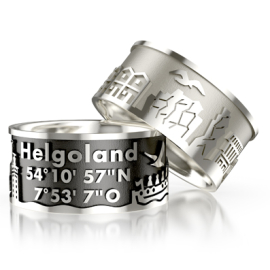 Inselring Helgoland Silber-oxydiert