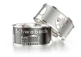 City ring Schwabach silver oxidised