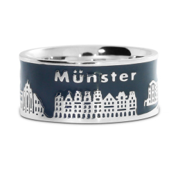 Stadtring Münster Silber Emaille Grau