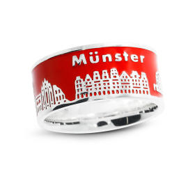 Stadtring Münster Silber Emaille rot