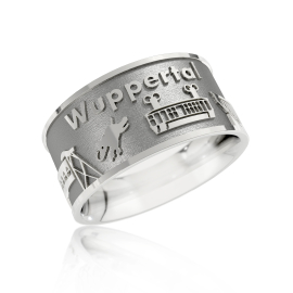 City ring Wuppertal silver oxidised