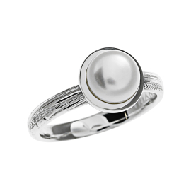 Ring silver Strandcores pearl 7 mm