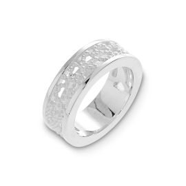Ring Dots Milchstrasse Silber Breite 7 mm