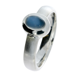 Ring si Mondstein oval  7x4  mm  cab