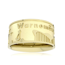 Ring city of Warnemünde 585 yellow gold 10 mm wide