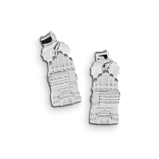 Five Finger Tower Darmstadt Stud Earrings 925 Silver  