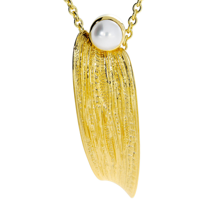 Pendant Strandcores si/gold plated pearl  