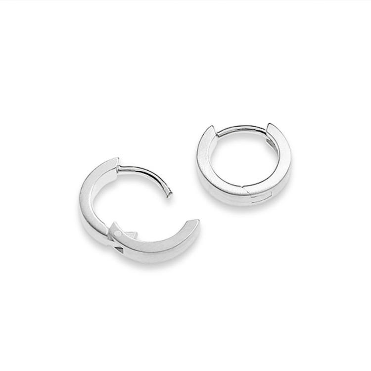 Creole with hinge round 12 x 3 mm 925 silver 