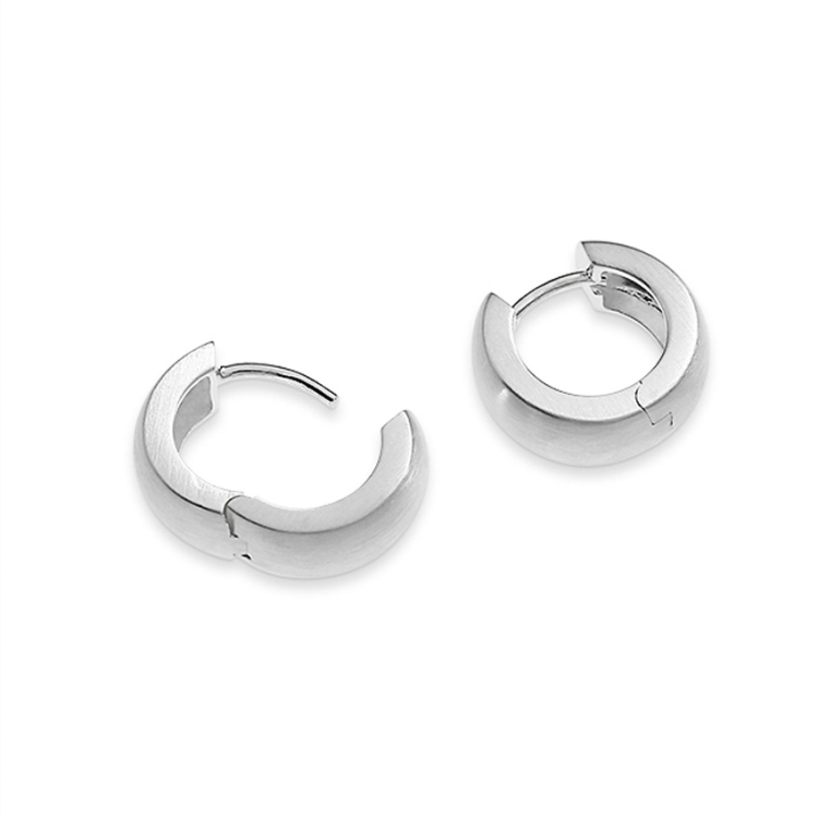 Creole with hinge 16 x 6 mm round 925 silver 