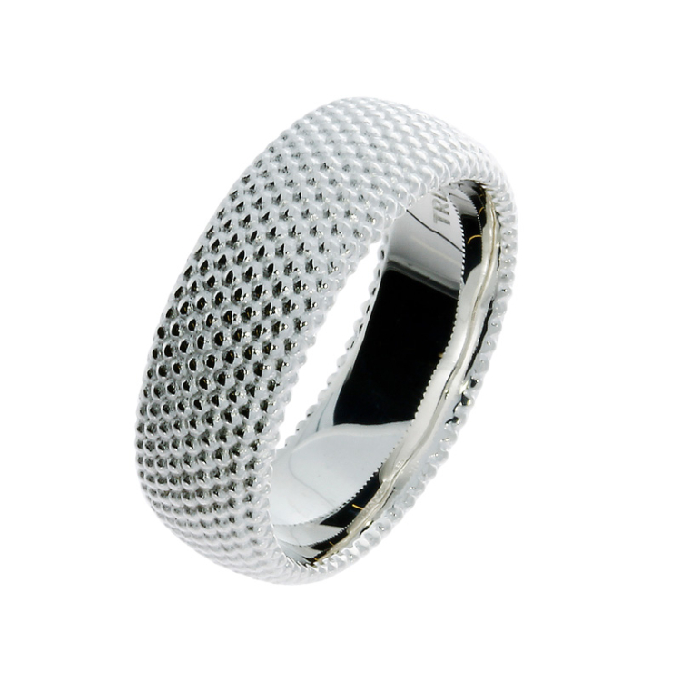 Ring Dots Silber hell 7  mm