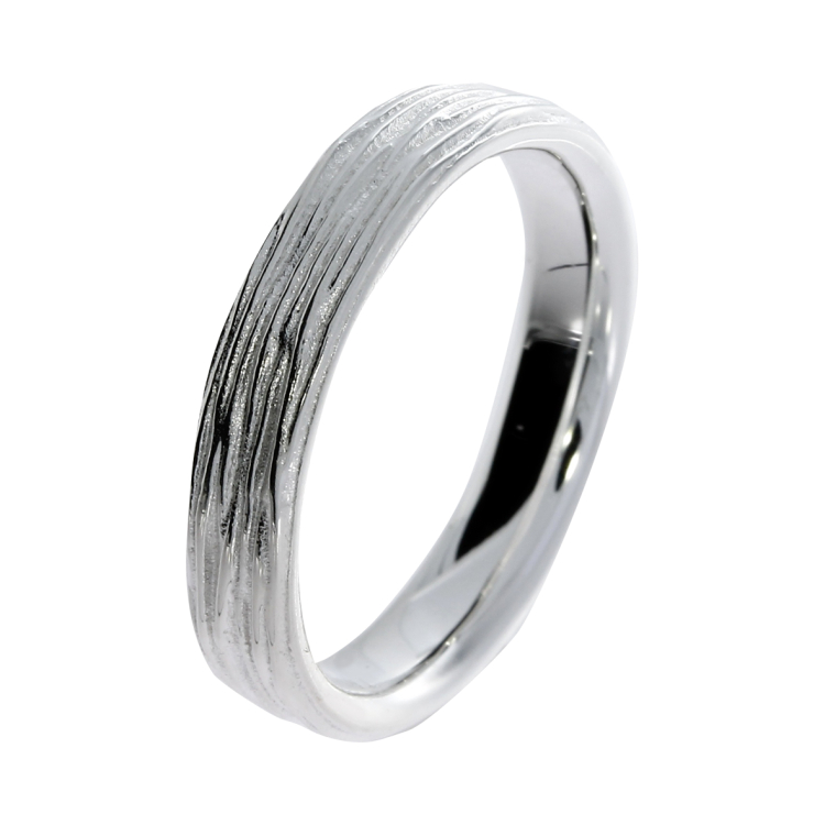 Ring Crease silver light 4 mm  Ring size 64