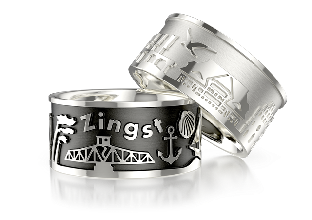 City ring Zingst silver-light    Ring size 66