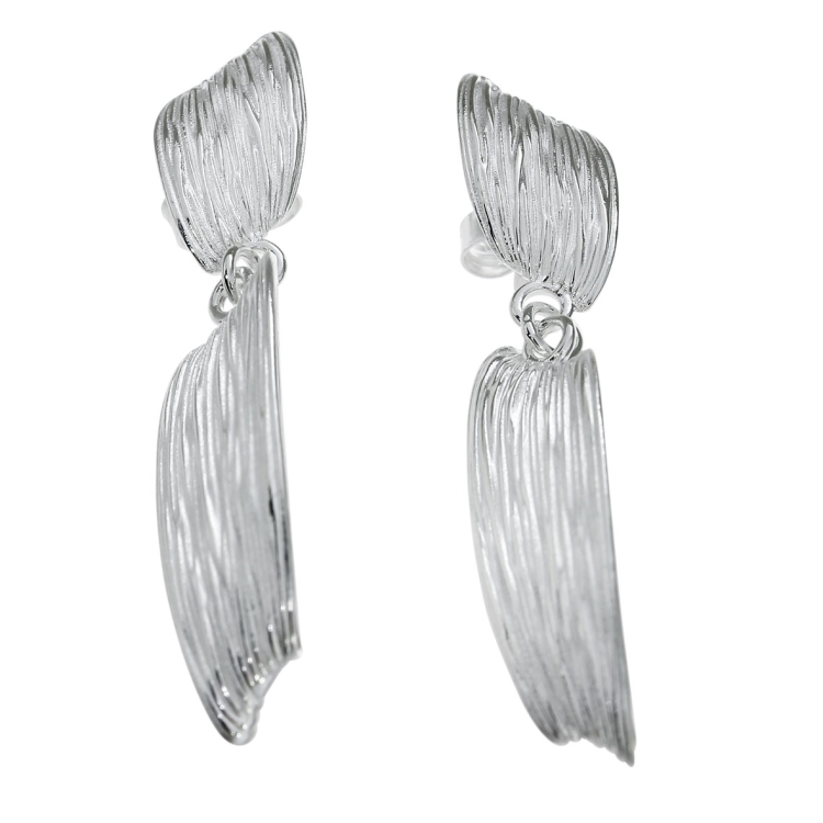 Earrings Crease silver light