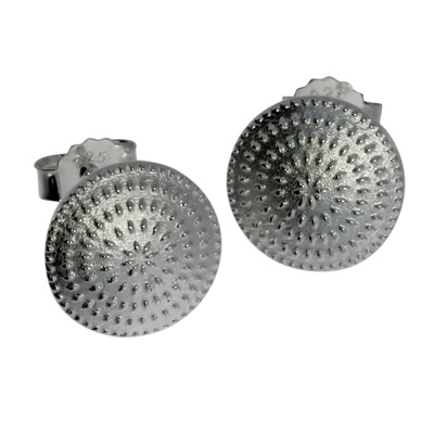 Stud earrings silver illusion