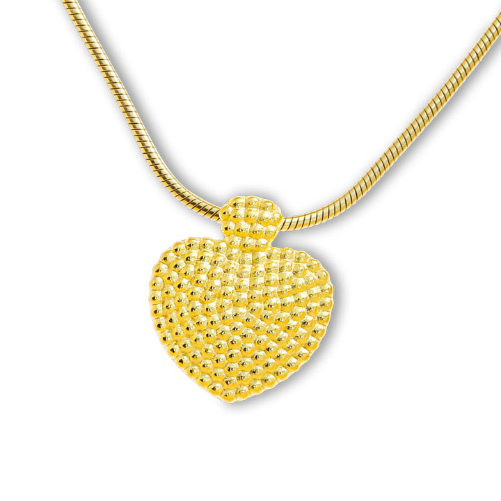 Pendant si Dots heart si gold-plated