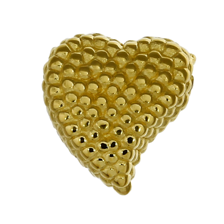Pendant si Dots heart 10mm gold plated