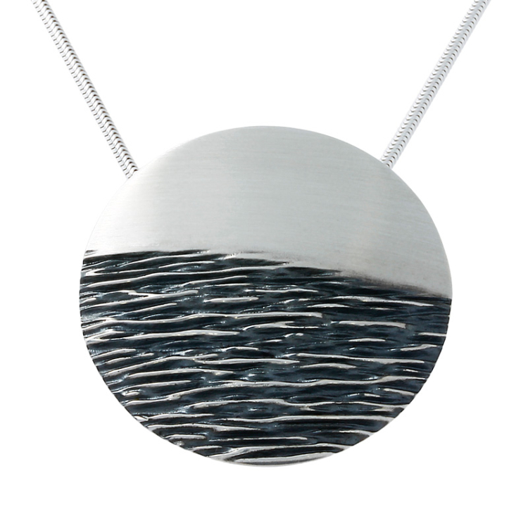 Pendant Crease gradient 24 mm si oxidised