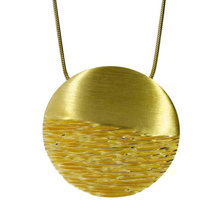 Pendant crease 24 mm si gold plated