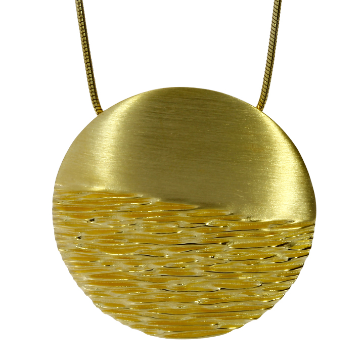 Pendant crease course 35 mm si gold plated