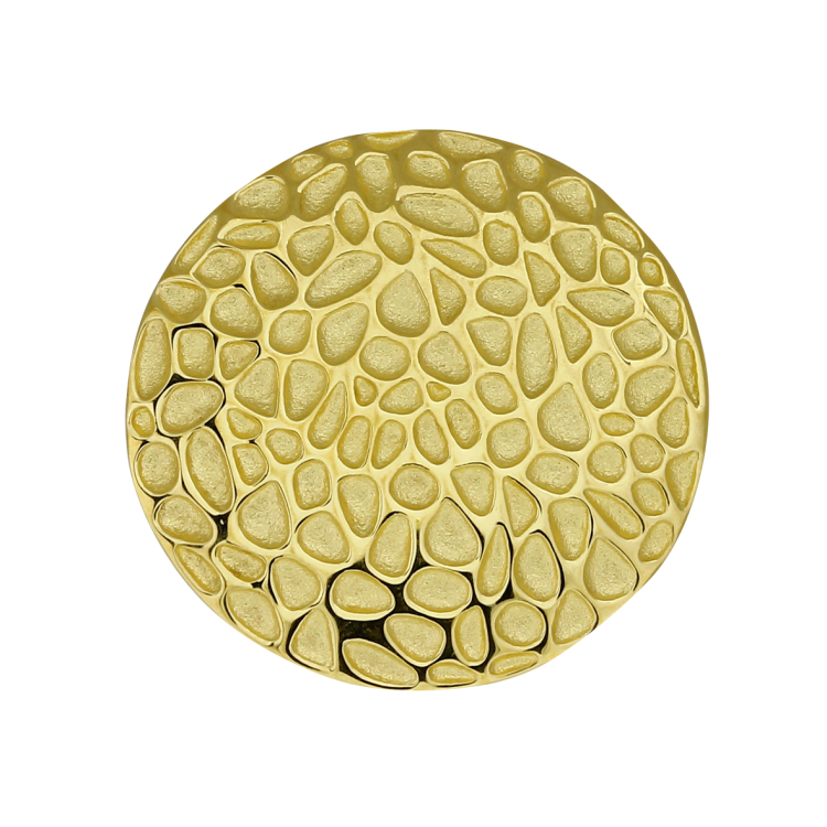 Pendant Voronoi 24 mm silver gold plated