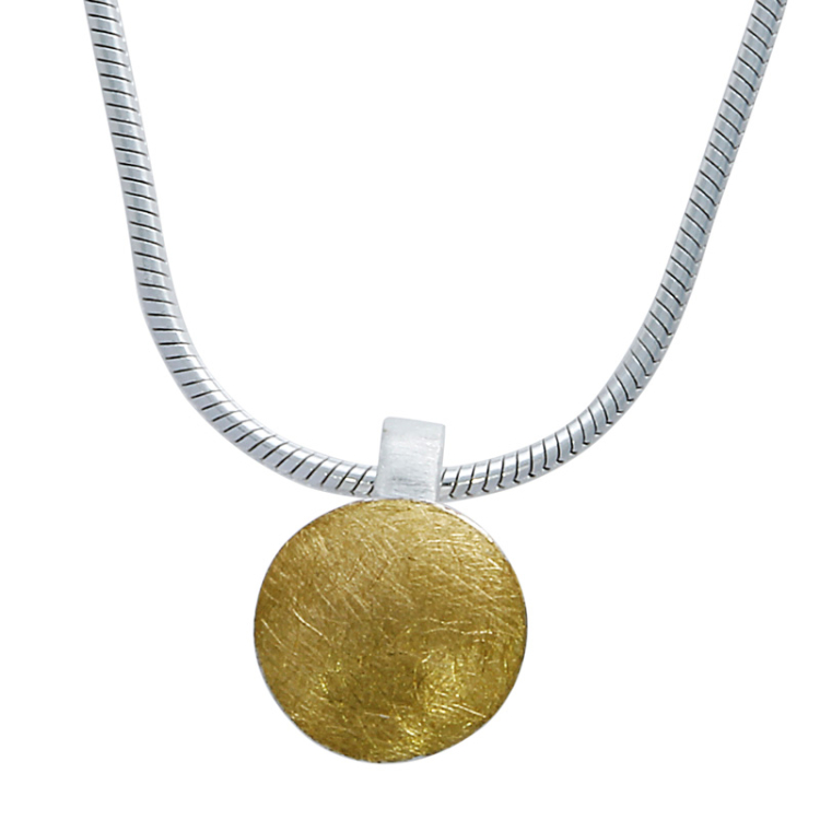 Pendant si round with fine gold