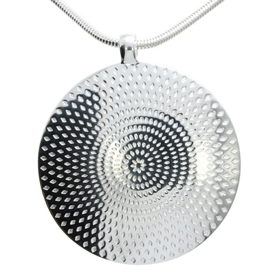 Pendant illusion silver cut 36 mm