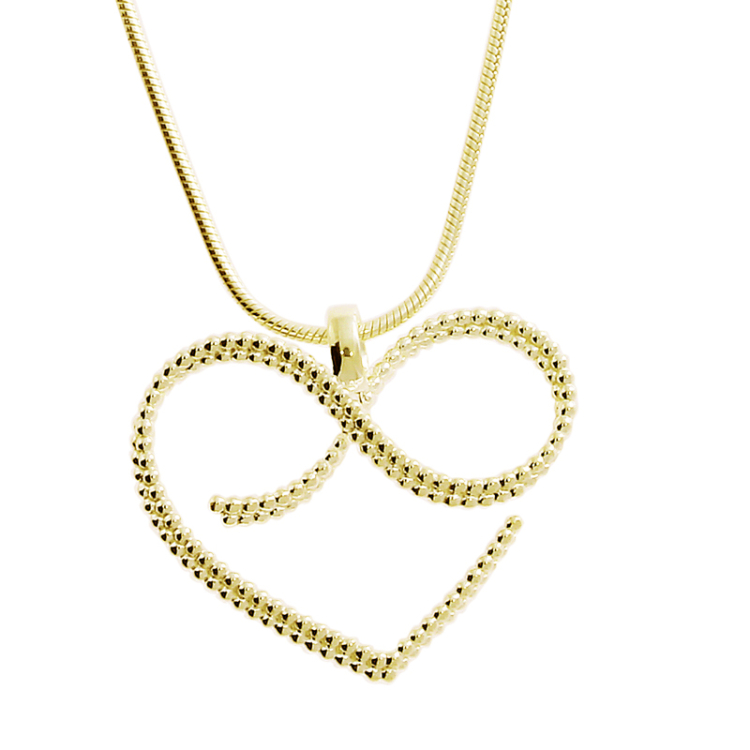 Dots Open Heart silver gold plated