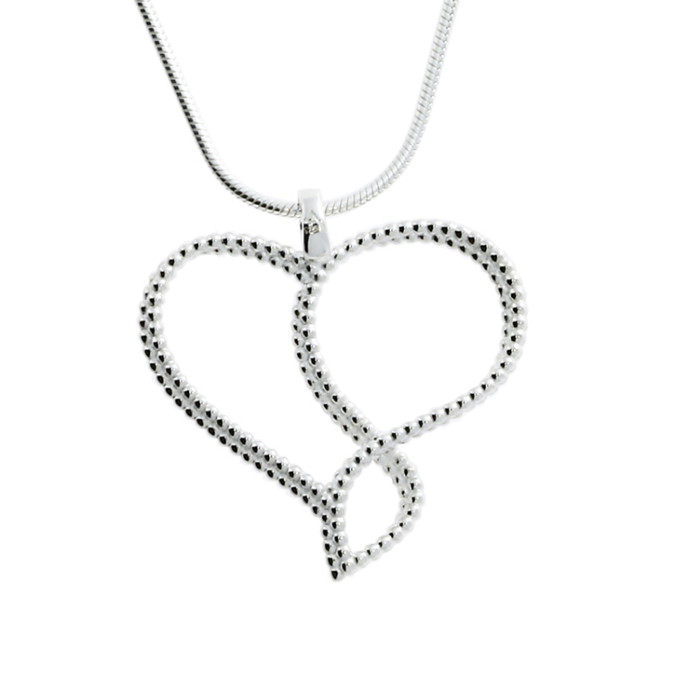 Dots in love hearts silver