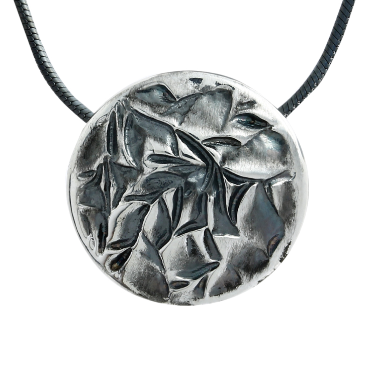 Pendant si Leaves 19 mm oxidised