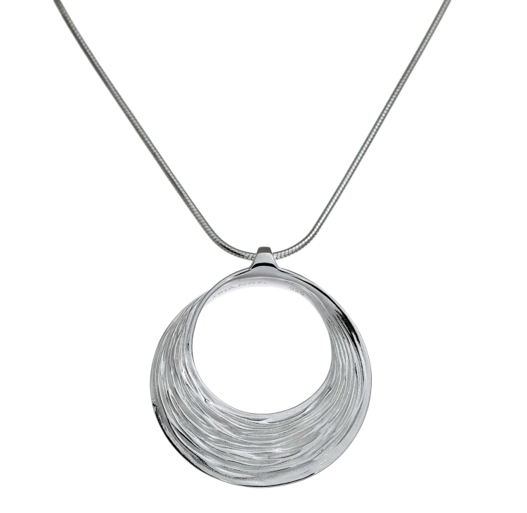 Pendant Crease Moebius silver light incl. chain
