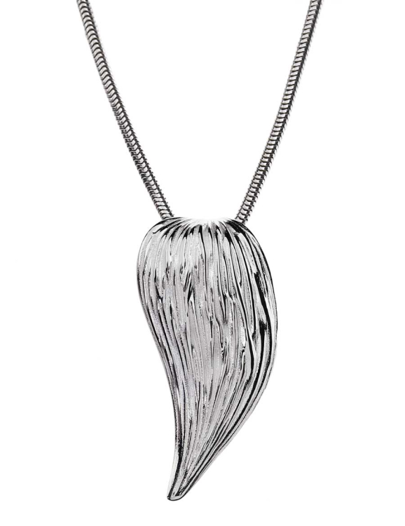 Pendant crease silver leaf 29 mm