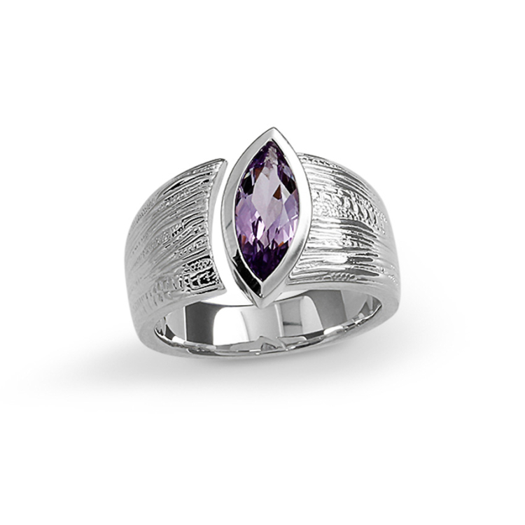 Ring Silber Strandcores Amethyst light 13 x 5 nav