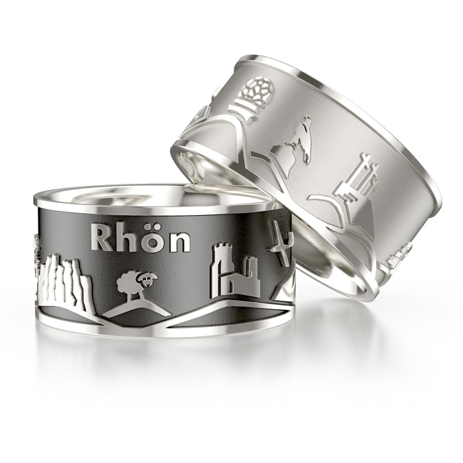 City ring Rhön silver oxidised