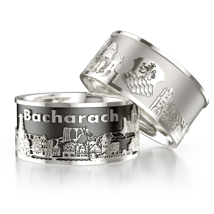 Ring Stadt Bacharach Silber- hell